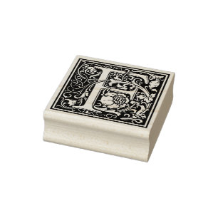 William Morris Letter F Gummistempel