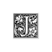 William Morris Letter J Gummistempel (Prägung)