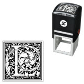 William Morris Letter L Viktorianisch florale Brie Permastempel (Beispiel)