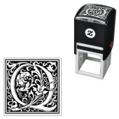 William Morris Letter Q Viktorianisch florale Brie Permastempel (Beispiel)