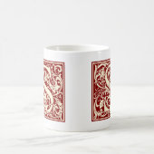 William Morris Letter S Monogram Initial Red Kaffeetasse (Mittel)