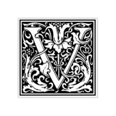 William Morris Letter V Monogram Gummistempel (Prägung)