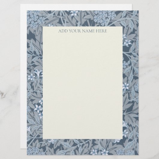 WILLIAM MORRIS LETTERHEAD MIT "JASMINE" BRIEFBOGEN (Vorne/Hinten)