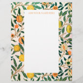 WILLIAM MORRIS LETTERHEAD MIT POMEGRANATE DESIGN BRIEFBOGEN (Vorderseite)