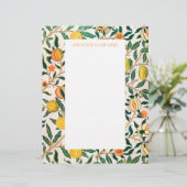 WILLIAM MORRIS LETTERHEAD MIT POMEGRANATE DESIGN BRIEFBOGEN (Stehend Vorderseite)