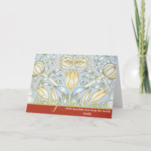 William Morris Lilie- und Granatapfel-Blumenmuster Feiertagskarte