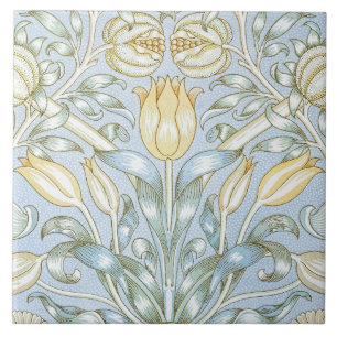 William Morris Lilie- und Granatapfel-Blumenmuster Fliese