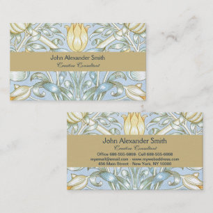 William Morris Lilie- und Granatapfel-Blumenmuster Visitenkarte
