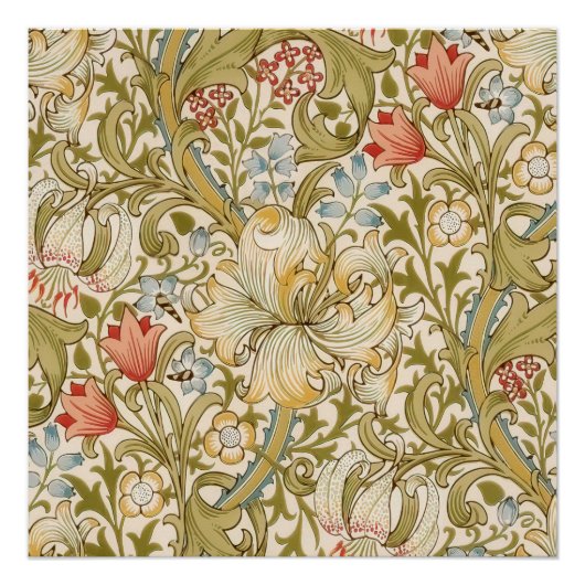 William Morris Lilienmuster Poster (Vorderseite)