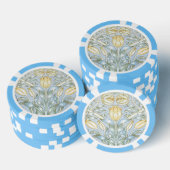 William Morris Lily and Pomegranate Blume Pattern Pokerchips (Stapel)