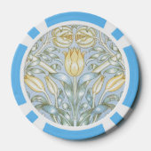 William Morris Lily and Pomegranate Blume Pattern Pokerchips (Rückseite)