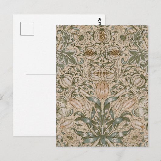 William Morris Lily and Pomegranate Blume Pattern Postkarte (Vorne/Hinten)