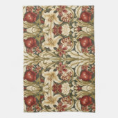 William Morris Lily and Pomegranate Floral pattern Geschirrtuch (Vertikal)