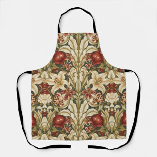 William Morris Lily and Pomegranate Floral pattern Schürze