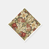 William Morris Lily and Pomegranate Floral pattern Serviette (Ecke)