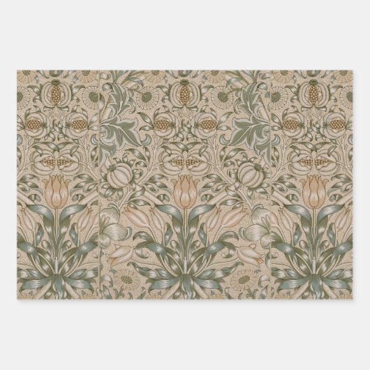 William Morris Lily and Pomegranate Flower Pattern Geschenkpapier Set (Vorderseite)