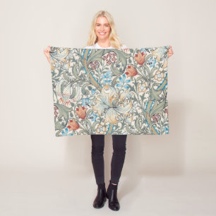 William Morris Lily Art Nouveau Blumenmuster Fle Fleecedecke