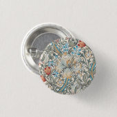 William Morris Lily Art Nouveau Button (Vorne & Hinten)