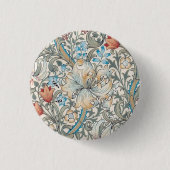 William Morris Lily Art Nouveau Button (Vorderseite)