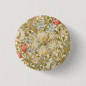 William Morris Lily Art Nouveau Button (Vorderseite)