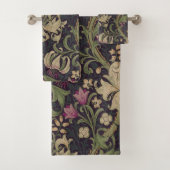 William Morris Lily Art Nouveau Floral Badhandtuch Set (Insitu)