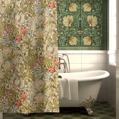 William Morris Lily Art Nouveau Floral Duschvorhang