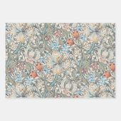 William Morris Lily Art Nouveau Floral Geschenkpapier Set (Vorderseite)
