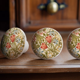 William Morris Lily Art Nouveau Floral Keramikknauf