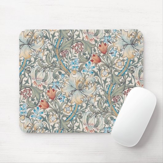 William Morris Lily Art Nouveau Floral Mouse Pad Mousepad (Mit Mouse)