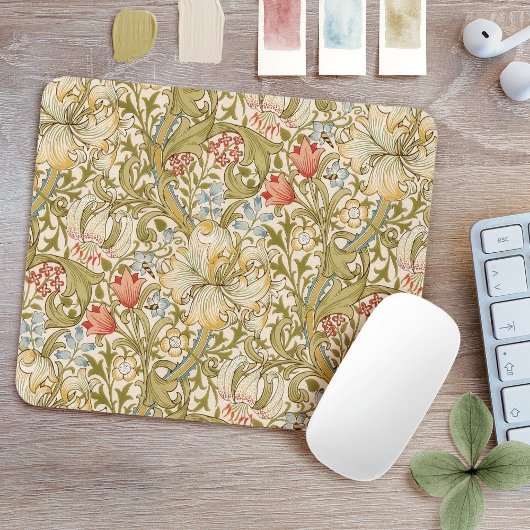 William Morris Lily Art Nouveau Floral Mousepad