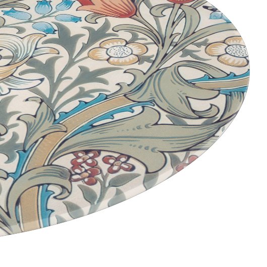 William Morris Lily Art Nouveau Floral Pattern Cut Schneidebrett (Ecke)