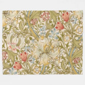 William Morris Lily Art Nouveau Floral Pattern Fleecedecke (Vorderseite (Horizontal))