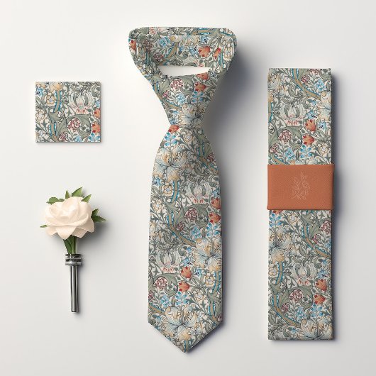William Morris Lily Art Nouveau Floral Pattern Krawatte