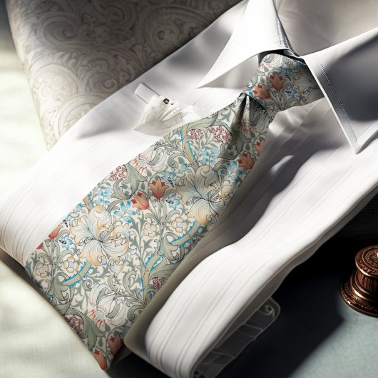 William Morris Lily Art Nouveau Floral Pattern Krawatte