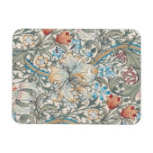 William Morris Lily Art Nouveau Floral Pattern Mag Magnet (Horizontal)