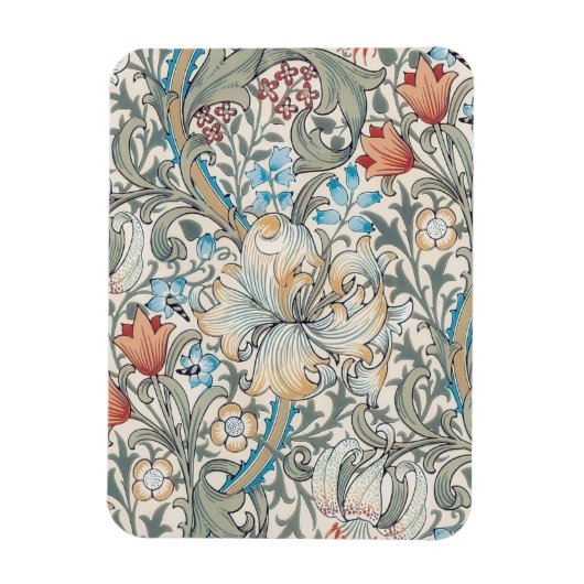 William Morris Lily Art Nouveau Floral Pattern Mag Magnet (Vertikal)