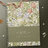 William Morris Lily Art Nouveau Floral Pattern Notizblock