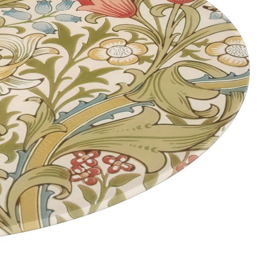 William Morris Lily Art Nouveau Floral Pattern Schneidebrett (Ecke)