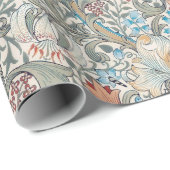 William Morris Lily Art Nouveau Floral Pattern Wra Geschenkpapier (Rolleneckpunkt)