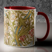 William Morris Lily Art Nouveau Floral Pattern Zweifarbige Tasse