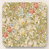 William Morris Lily Art Nouveau Getränkeuntersetzer (Vorderseite)