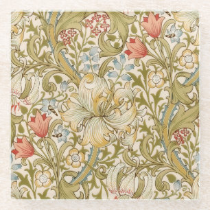 William Morris Lily Art Nouveau Glasuntersetzer