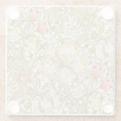 William Morris Lily Art Nouveau Glasuntersetzer (Rückseite)