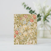 William Morris Lily Art Nouveau Postkarte (Stehend Vorderseite)