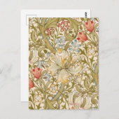 William Morris Lily Art Nouveau Postkarte (Vorne/Hinten)
