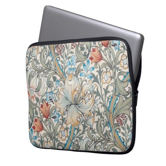 William Morris Lily Laptop Sleeve (Vorderseite Links)