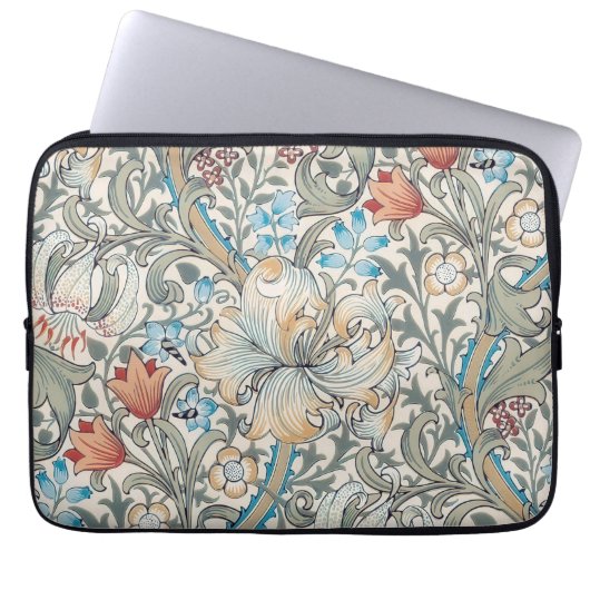 William Morris Lily Laptop Sleeve (Vorderseite)