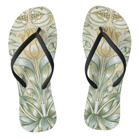 William Morris Lily und Pomegranate Blume Classic Badesandalen (Fußbett)