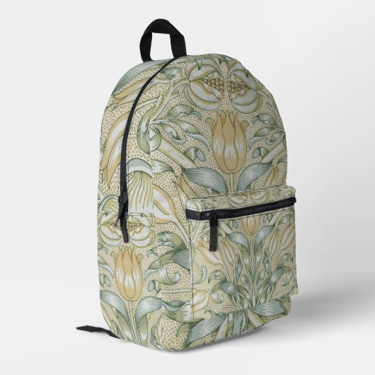William Morris Lily und Pomegranate Blume Classic Bedruckter Rucksack (Rückseitige Ecke links)