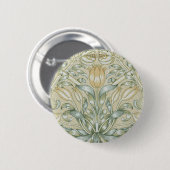 William Morris Lily und Pomegranate Blume Classic Button (Vorne & Hinten)
